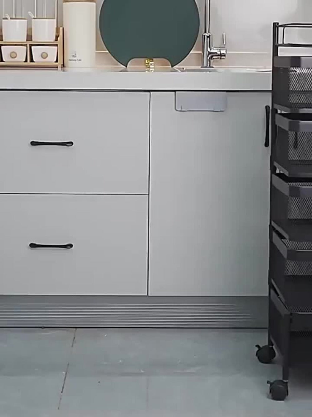 5-Tier Rolling Storage Rack with Rolling Wheels for Organized Everyday Storage in Bathroom detail image - detail view 12