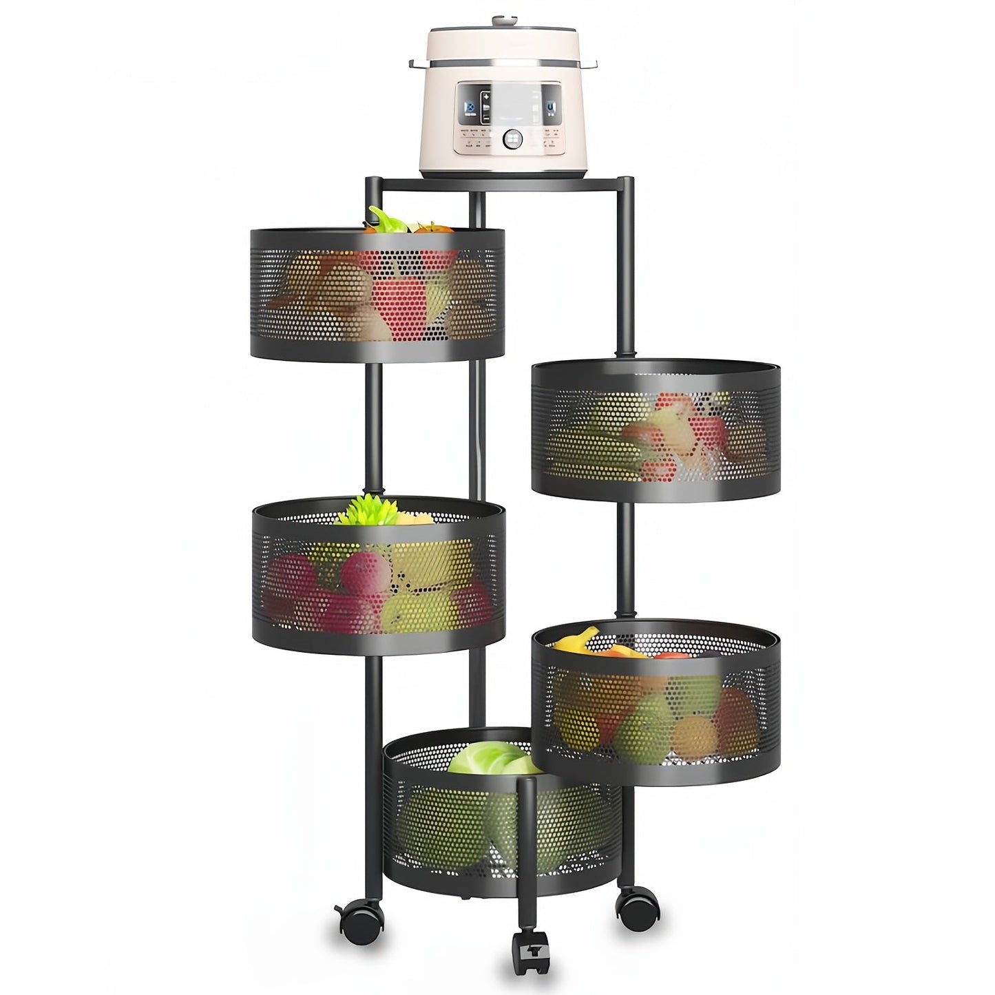 Storage Cart shown in the 5-Black option