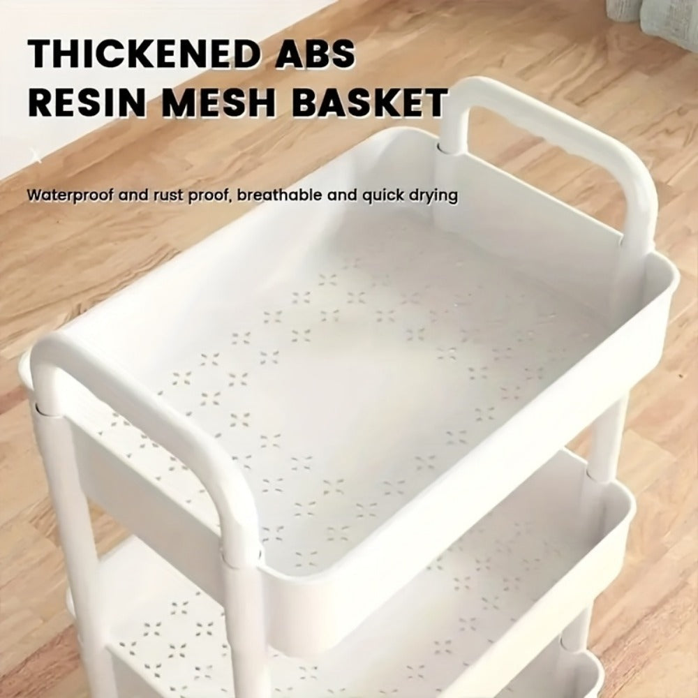 5-Tier Slim Storage Cart with Adjustable Shelves for Organized Everyday Storage in Bedroom detail image - detail view 6