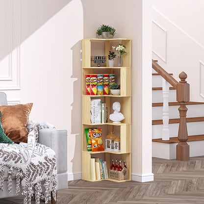 5-Tier Space-Saving Bookshelf, Home Library Organizer for Organized Everyday Storage detail image - detail view 13