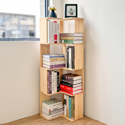 5-Tier Space-Saving Bookshelf, Home Library Organizer for Organized Everyday Storage detail image