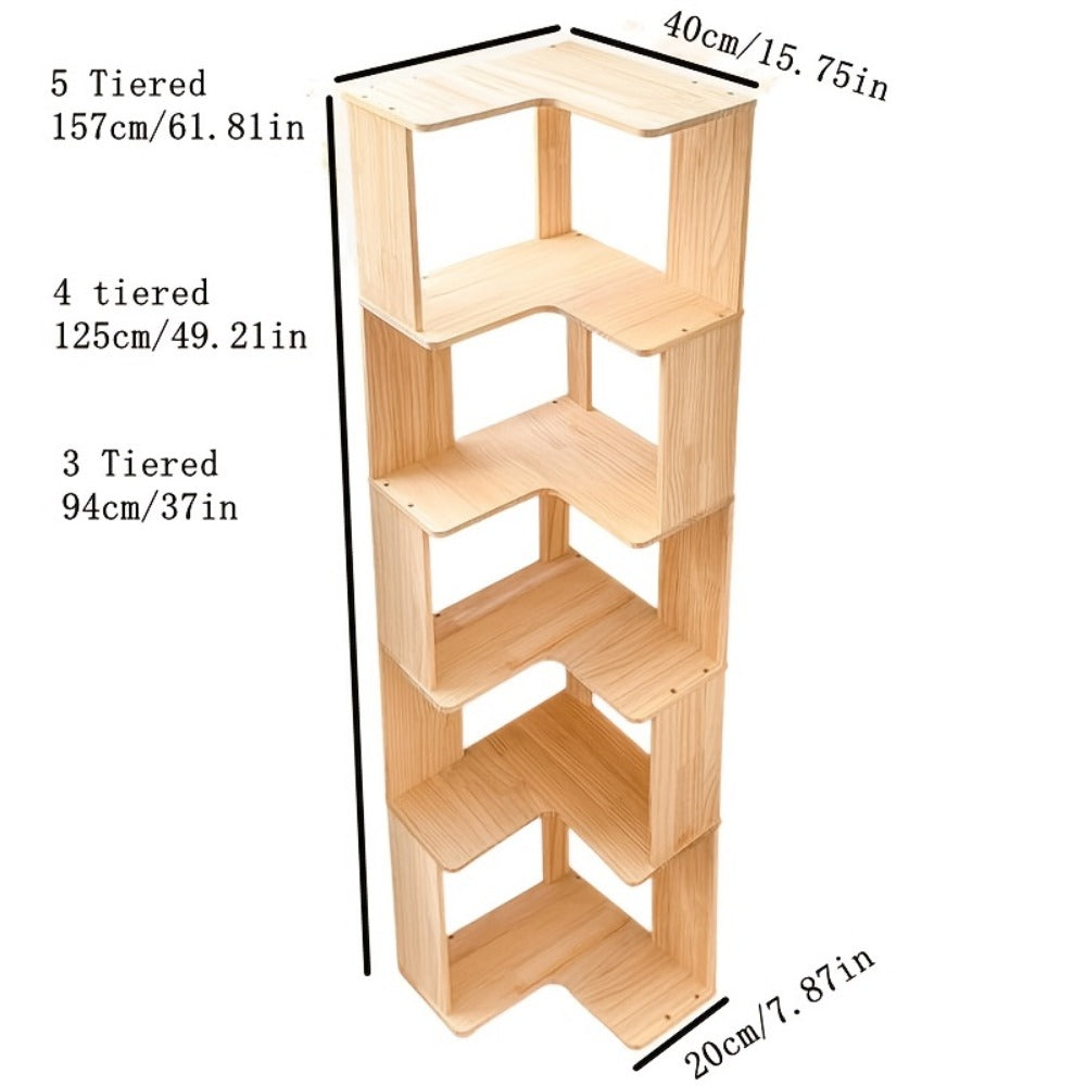 5-Tier Space-Saving Bookshelf, Home Library Organizer for Organized Everyday Storage detail image - detail view 4