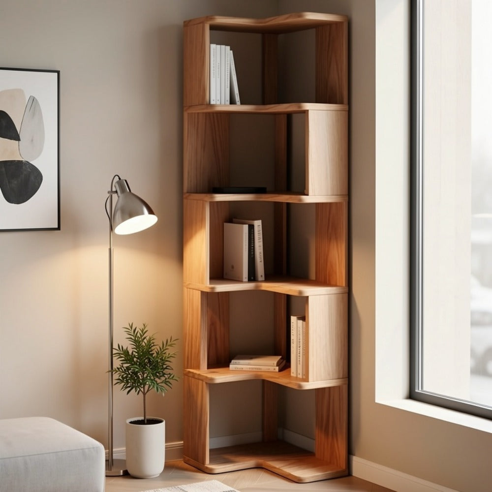 5-Tier Space-Saving Bookshelf, Home Library Organizer for Organized Everyday Storage detail image - detail view 9