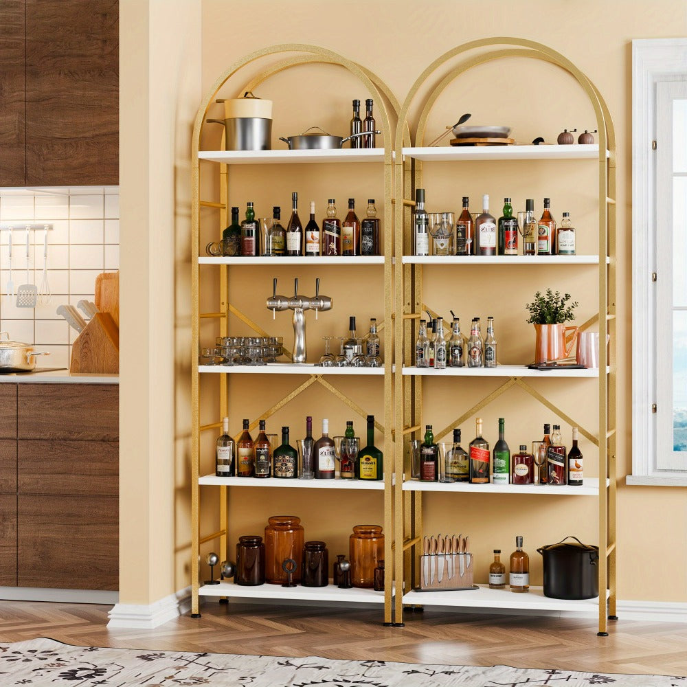 5-Tier Tall Bookshelf, Display Storage Shelf for Organized Everyday Storage in Bedroom detail image - detail view 6