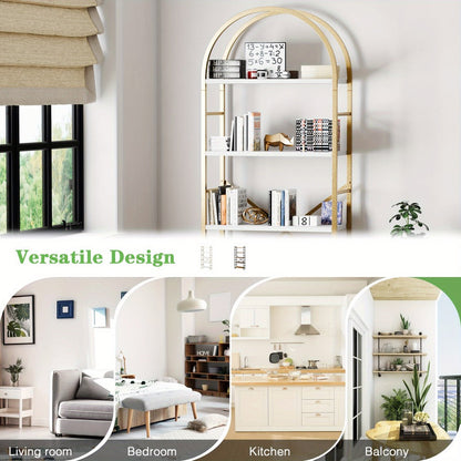 5-Tier Tall Bookshelf, Display Storage Shelf for Organized Everyday Storage in Bedroom detail image - detail view 7