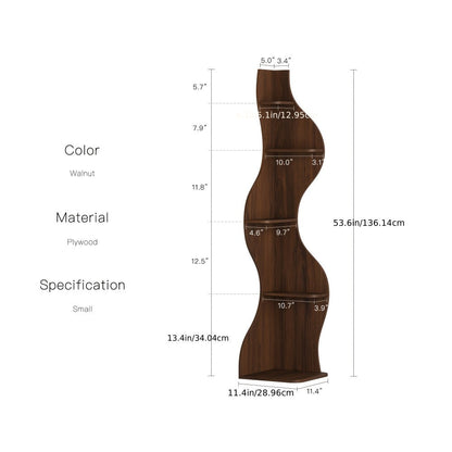 5-Tier Wall-Mounted Bookshelf with Multiple Color Options for Living Room detail image - detail view 4