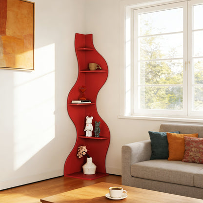 Bookshelf shown in the Red option