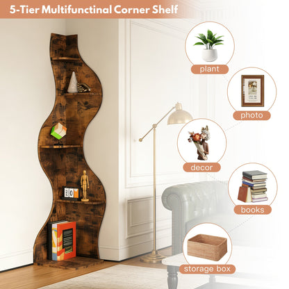 Bookshelf shown in the Rustic option