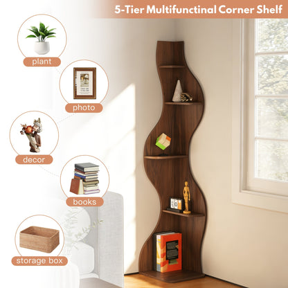 Bookshelf shown in the Walnut option