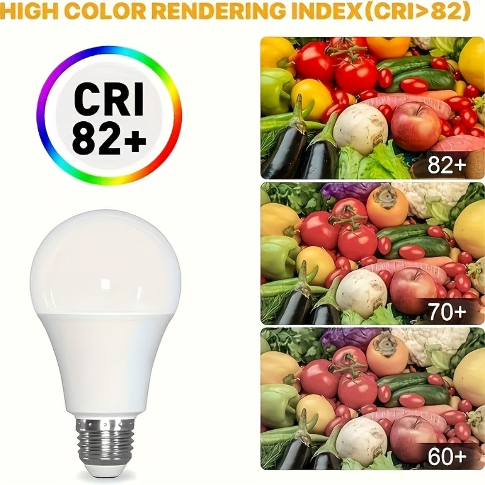LED Light Bulbs 100 Watt Equivalent, A19 E26 Base 1100 Lumens 14W High Efficiency Bulb, 2700K Warm White & 4500K Natural White, 82+ CRI 15000 Hours Non-Dimmable, 12 Pack for Bedroom Living Room