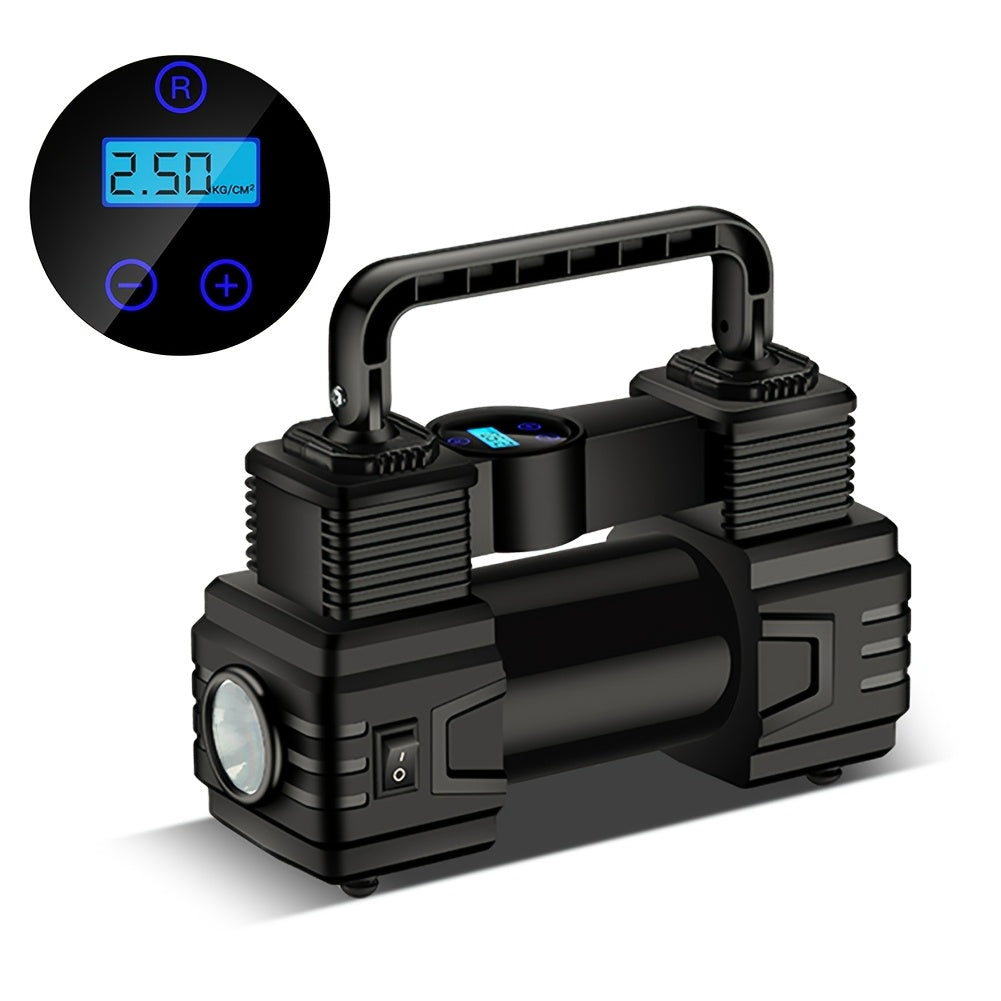 Portable Tire Inflator, 12V 150 PSI, Handheld Pump with Digital Pressure Gauge, for Car, Motorcycle, Bicycle, Balls, And Sports Equipment, Cars, Inflatable Mats, Swimming Rings, Kayaks, Without Battery