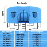 6ft Blue trampoline tent