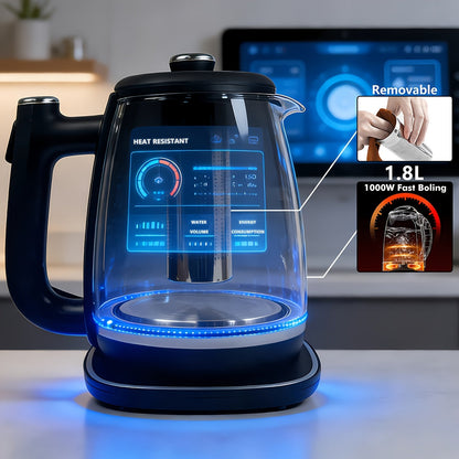 Electric Kettle 1.8L Stainless Steel – Fast Boil with Auto Shut-Off, Boil-Dry Protection, Removable Filter & 360° Swivel Base, BPA-Free Hot Water Kettle for Tea, Coffee & Baby Formula