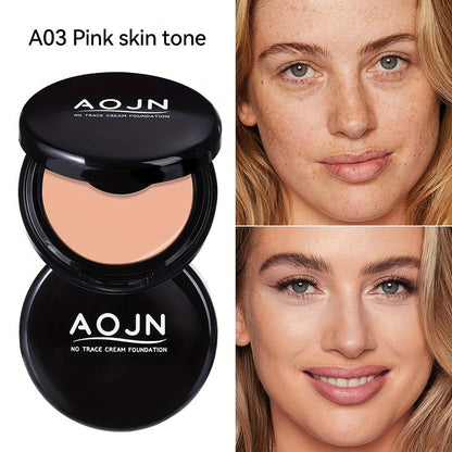 Oil Control Concealer Powder 24H Waterproof Matte Finish – Long-Lasting Natural Coverage 3 Shades All Skin Tones Buildable Face Powder for Women Light Natural Pink