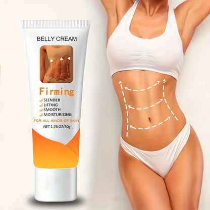 Belly Firming Cream 50g Jojoba Oil & Caffeine Tightening Body Moisturizer for Belly Butt & Thighs – Skin Firming Massage Cream to Improve Elasticity & Tone, Daily Body Care Self-Care Gift for Women