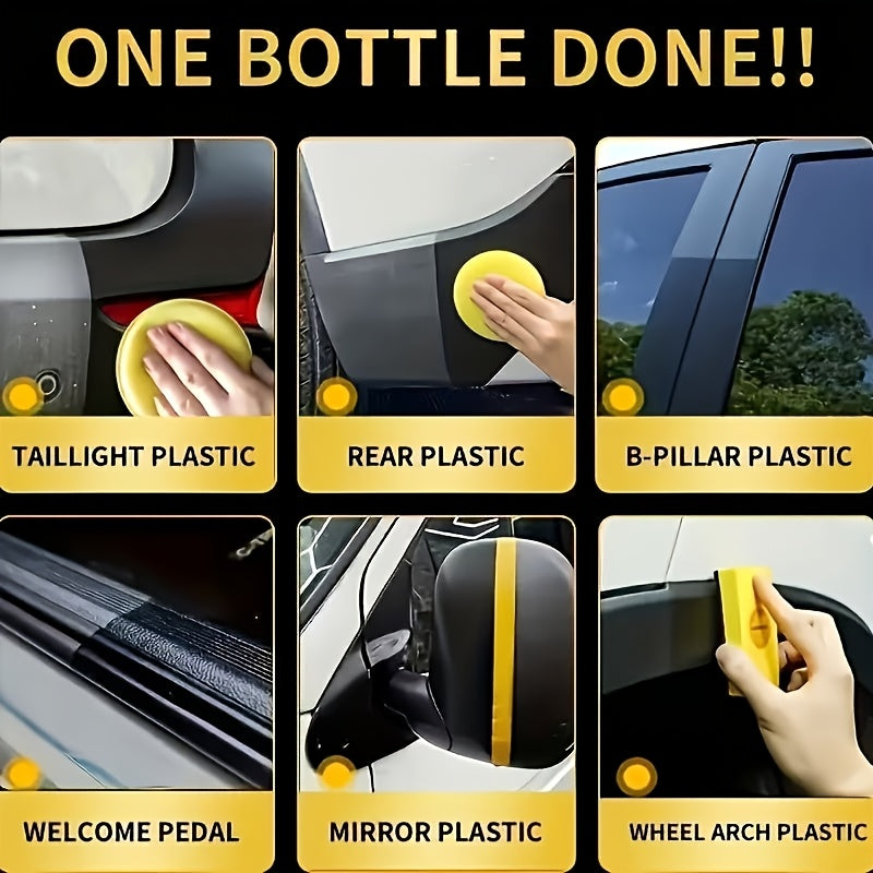 Yixingjia Automotive Maintenance 6pcs/Set, Tire Polish, Oil Film Cleaner, Car Cleaning Solution, Plastic Care Paste, Holiday Gift Pack, Cleaning Agent, Multi-Purpose for Plastic Retreading