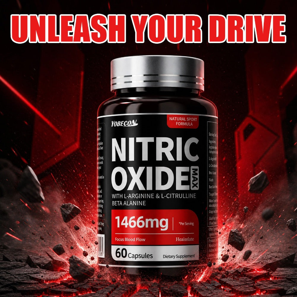 Nitric Oxide Supplement for Men — 800mg AAKG L-Arginine L-Citrulline Beetroot Capsules | Natural Energy & Focus Formula | Third-Party Tested Male Health Support