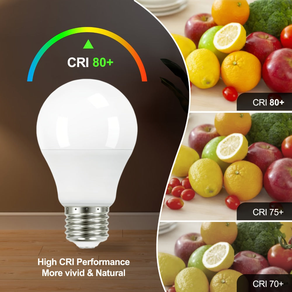 Dusk to Dawn Light Bulb A19 9W 800 Lumens 60W Equivalent with Auto On Off Photocell Sensor – E26 Base Soft White 2700K & Daylight 5000K 80+ CRI Indoor Outdoor Porch Security Lighting, 6 Pack