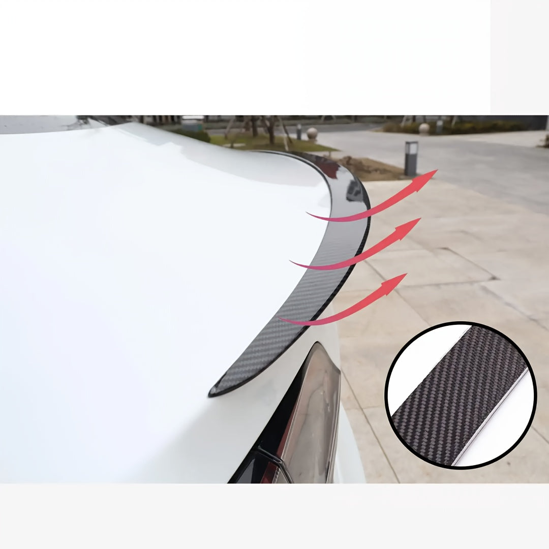 for Tesla Model 3 Rear Wing Single-layer Rear Trunk Spoiler with Carbon Fiber Texture Easy to Install