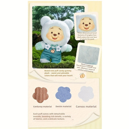 Winnie the Pooh Plush Toy MINISO Disney Candy Series — Licensed Soft Stuffed Animal 1pc Random Style, Kawaii Collectible Gift for Kids Girls Teens Birthday Christmas Halloween