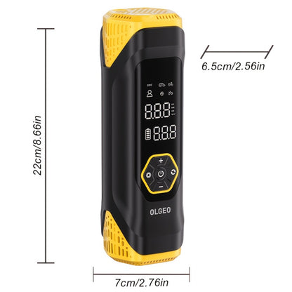 OLGEO M9 Portable Tire Inflator 180PSI Cordless Air Compressor 8-in-1 Fast Inflation 40-Min Battery Type-C Fast Charge LED Light for Car Bike Motorcycle Ball