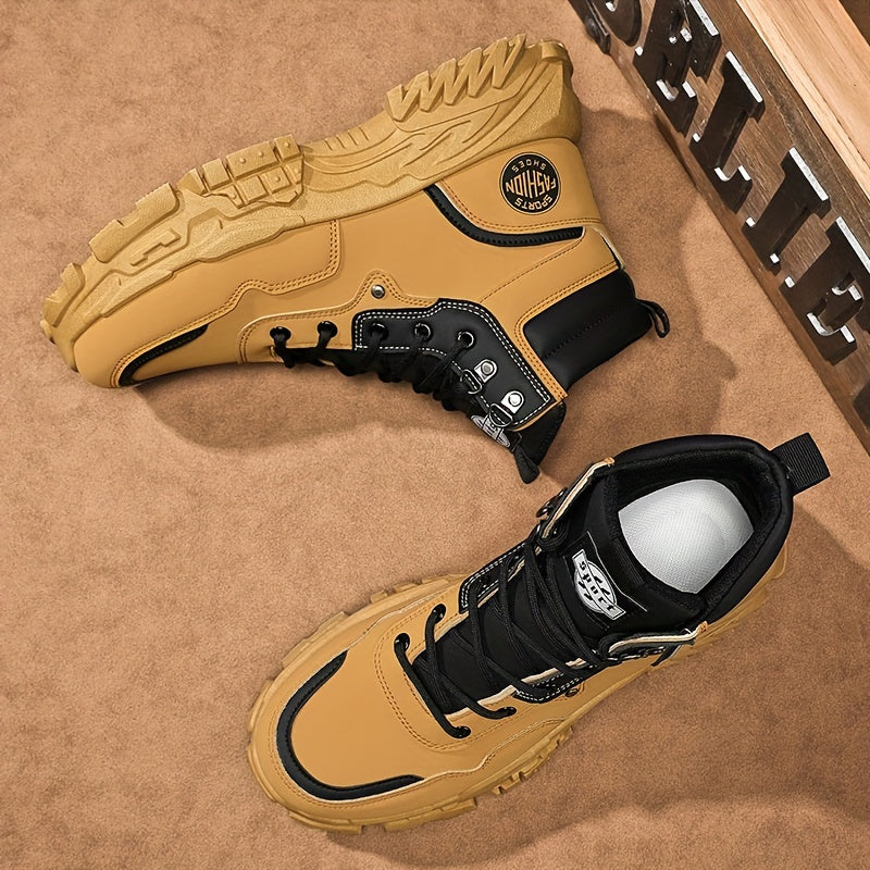 Men's Sneakers - Non-Slip Sole Platform Sole for Everyday Wear