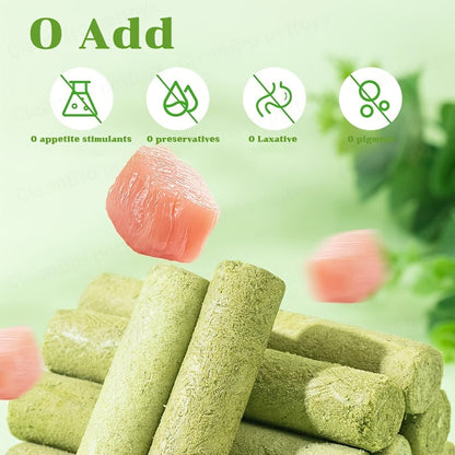 Cat Grass Freeze-Dried Sticks – Natural Dental Chew Snacks for Cats, Hairball Removal & Teeth Cleaning, Consumable Cat Grass Chew Toy (15 or 30 pcs)