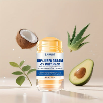 Cracked Heel Cream 2pcs – Salicylic Acid & Urea Foot Repair Cream with Aloe Vera Beeswax for Dry Feet Knees Elbows Hands | Deep Moisturizing Heel Balm Stick Unisex 40g