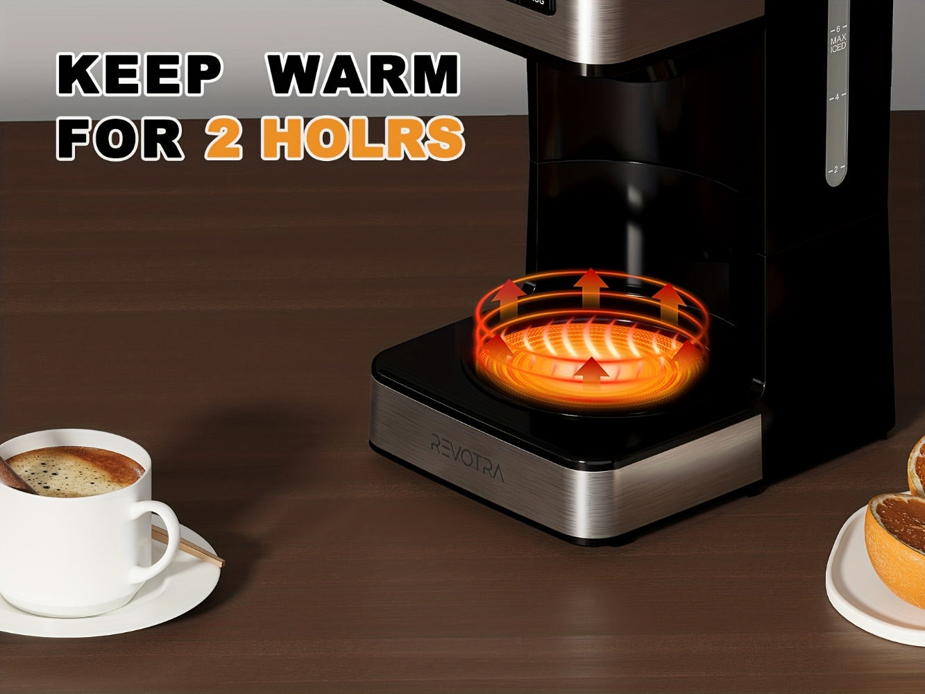 12-Cup Programmable Drip Coffee Maker, Regular & Strong Brew, Iced Coffee Setting, 1-4 Cup Mode, 24H Timer, Auto Shut-Off, Keep Warm, Pause & Serve, Black