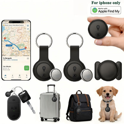 Apple Find My GPS Tracker Magnetic Smart Locator – Keychain & Magnetic Case Included, No SIM Card / No Monthly Fee, Global Anti-Loss Device for Luggage, Pets, Wallet & Keys (iOS Only)