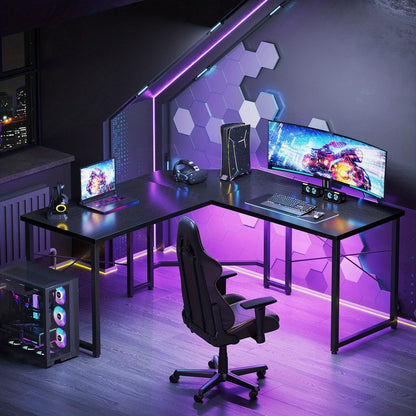 51-Inch L-Shaped L Shaped Desk with Cable Management for Home Office detail image
