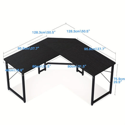 51-Inch L-Shaped L Shaped Desk with Cable Management for Home Office detail image - detail view 4