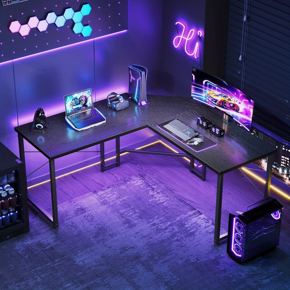51-Inch L-Shaped L Shaped Desk with Cable Management for Home Office detail image - detail view 5