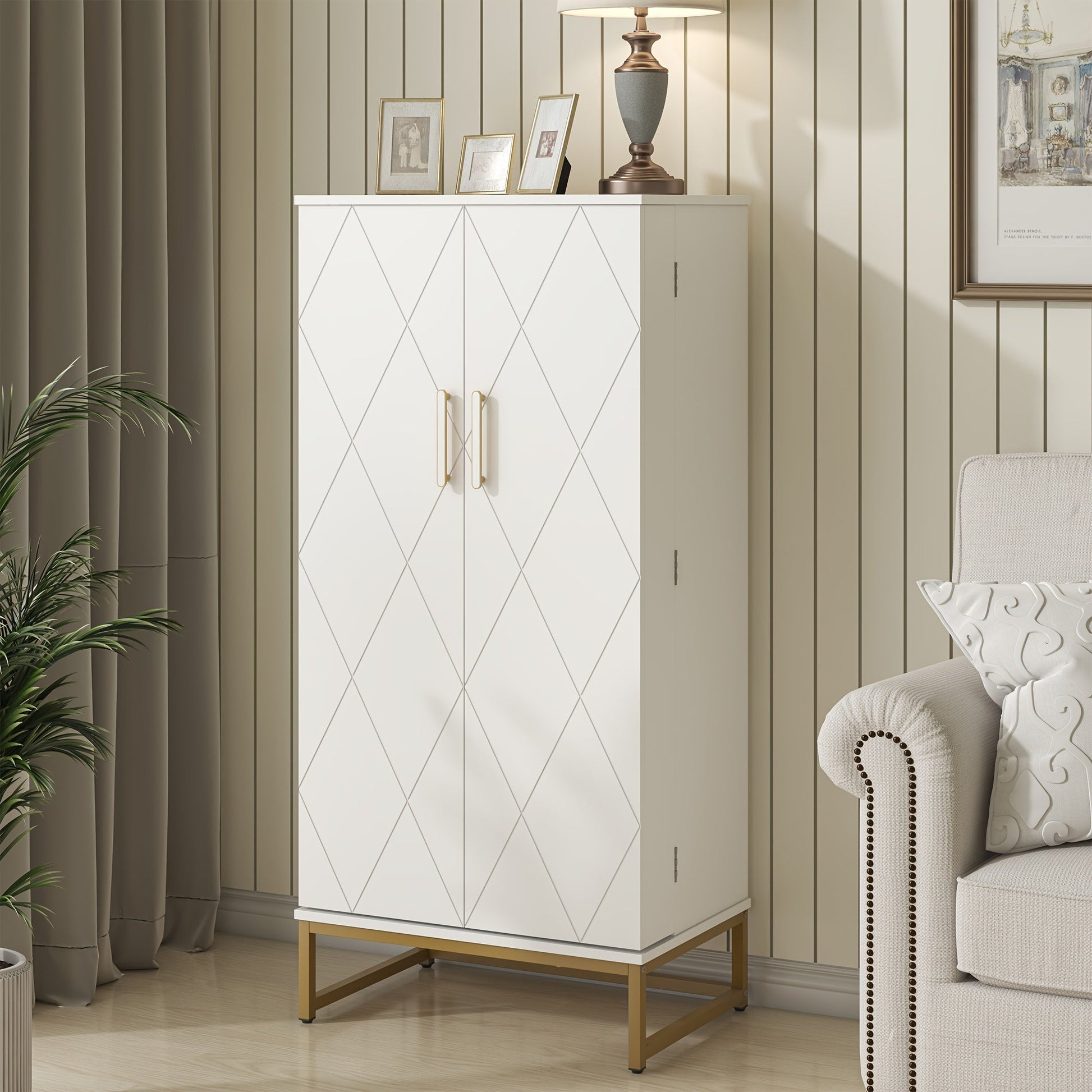 51-Inch Tall Kitchen Pantry Cabinet with Adjustable Shelves for Organized Everyday Storage detail image - detail view 4