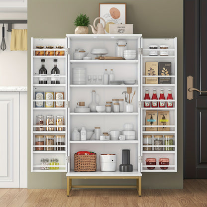 51-Inch Tall Kitchen Pantry Cabinet with Adjustable Shelves for Organized Everyday Storage detail image - detail view 9