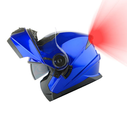 Motorcycle Modular Full Face Dual Visor Helmet Sun Shield Optional LED Tail Light: Modular901