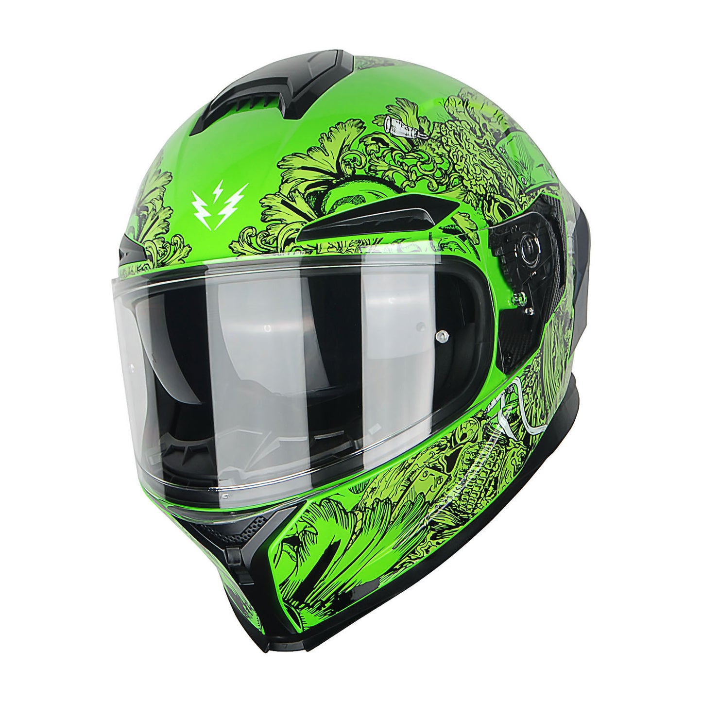 Full Face Motorcycle Helmet DOT Approved – Dual Visor Anti-Fog Pinlock Shield, Street Bike Adult Helmet with Sun Inner Shield, Aerodynamic Thermoplastic Shell, S/M/L/XL