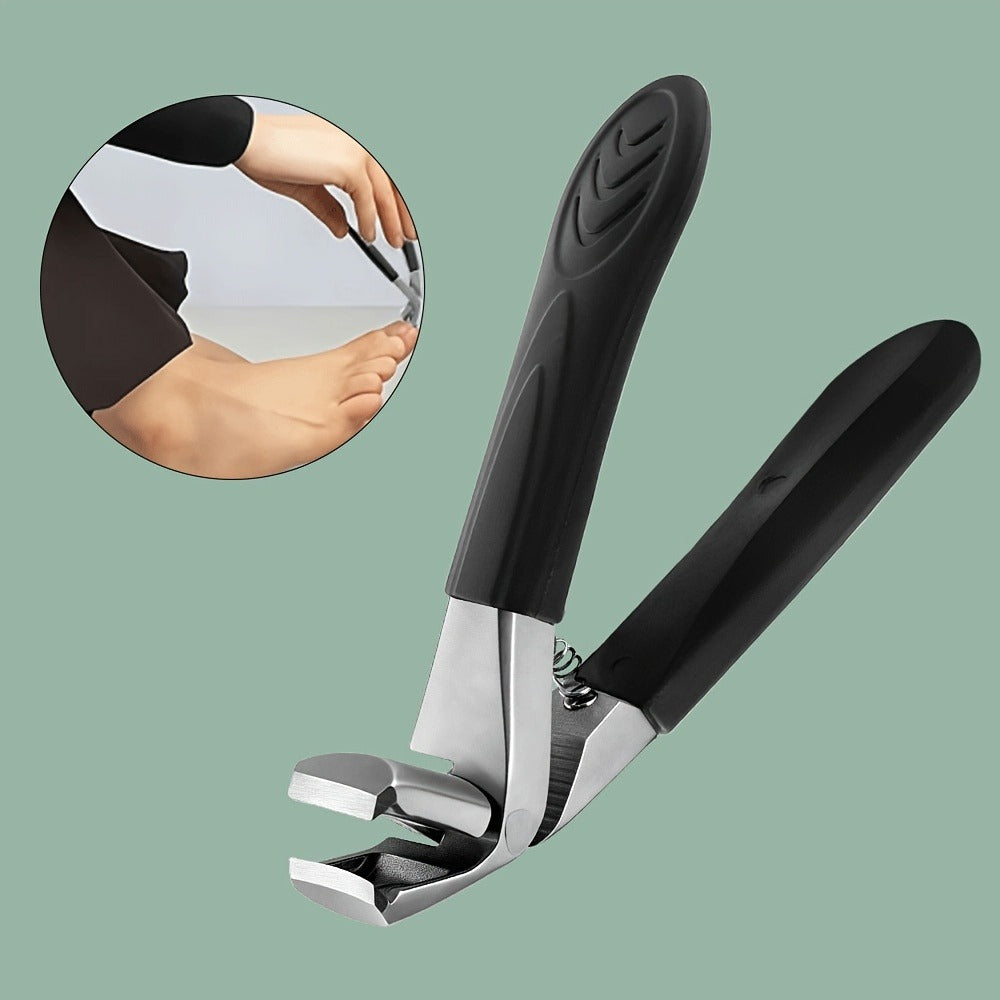 Toenail Clippers Set 7pcs Heavy Duty Wide Jaw — Professional Stainless Steel Pedicure Kit for Thick & Ingrown Toenails, Ergonomic Foot Care Tools for Men Seniors Adults Home Use