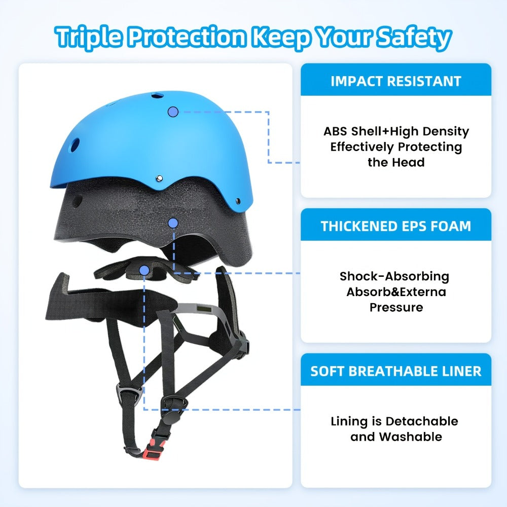 Kids Bike Helmet Adjustable XXS Toddler – ABS+EPS Unisex Sports Helmet with Removable Liner, 11 Vents, Matte Finish, Head 18.89"-21.65" | Blue & Pink | Birthday Christmas Gift