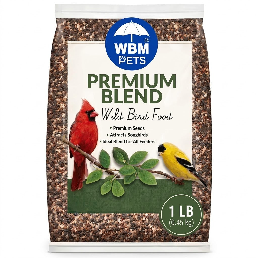 Wild Bird Seed 1 lb Premium No-Filler Mix – Attracts Songbirds, Works in Hanging Feeders, Lawn Stands & Ground Feeders, Year-Round Outdoor Bird Feeding, Porch & Garden Friendly