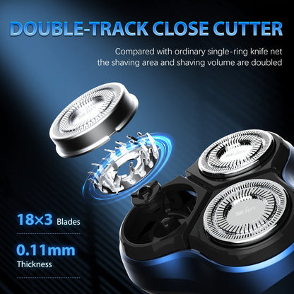 Cordless Electric Razor for Men Rechargeable Fast Charging Washable Heads Face Shaver — Smooth Close Shave Portable Electric Shaving Machine for Travel & Daily Use, Grooming Gift for Him