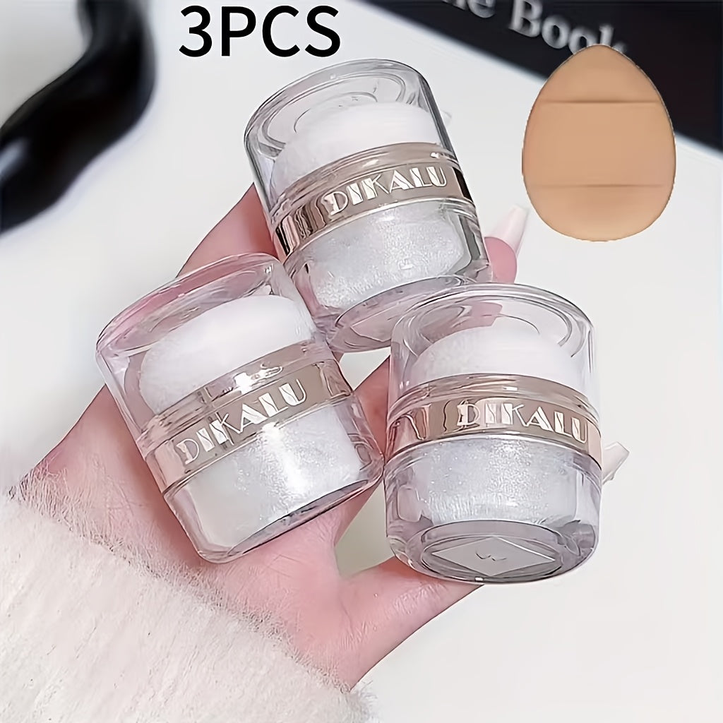Glitter Highlighter Powder Set 3pcs Shimmer for Face & Body - Radiant Sparkle Fairy Glow Buildable Medium Coverage, Bridal Wedding Festival Party Makeup Gift for Women