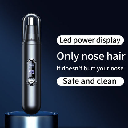 Nose Hair Trimmer Electric Painless 3-in-1 USB Rechargeable with LED Display – Trims Nose Ear Hair Eyebrows Waterproof Grooming Device for Men Women
