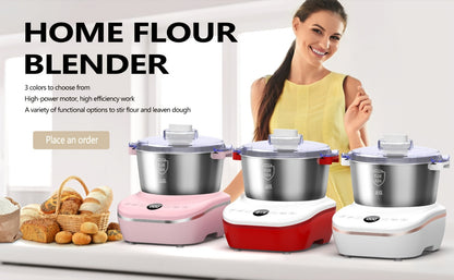 Electric Dough Maker 7Qt with Fermentation Function - 250W Dough Kneading Machine, 304 Stainless Steel Bowl, Microcomputer Timer, Constant Temperature Ferment, for Bread Pizza Pasta Dumplings, Red/White
