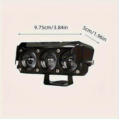 Set of 2 Motorcycle LED Lights with an Additional Switch Included, Featuring Dual Color Options of White And Amber, Suitable for High And Low Beam Use on Trucks, Atvs, Utvs, And Suvs. Comes in a Two-Pack, Without Battery