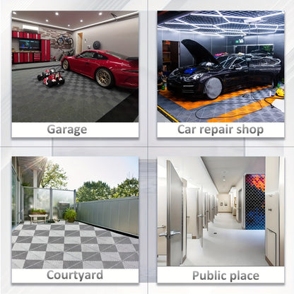 Interlocking Garage Floor Tiles 20-Pack - 16"x16" Drainage Floor Mat, Non-Slip PP Tiles for Garage, Car Wash, Basement & Pool | 41.3 Sq Ft Coverage