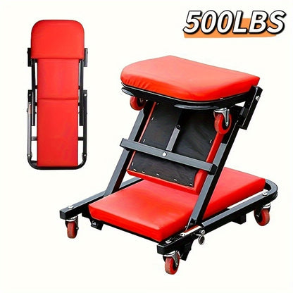New Gift for Husband in 2026: 36-inch (Approx. 35.98 Inches) Outdoor Z-Type Crawling Seat, Adjustable Load Plate Folding Stroller Crawling Kit, 6-Wheel 2.5 Inch (Approx. 2.52 Inches) Mechanical Crawler