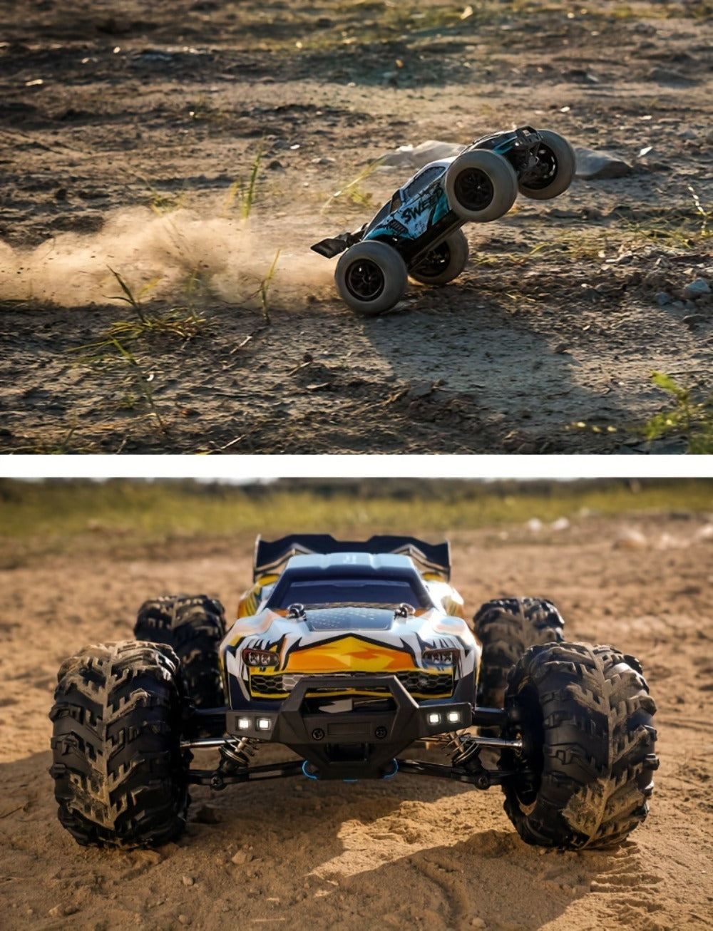 High Speed RC Off-Road Car 70KM/H Brushless Motor 1:14 1:16 Scale – 4WD All-Terrain Remote Control Monster Truck Dual Battery Option for Boys Kids Adults, Best Birthday Christmas Gift