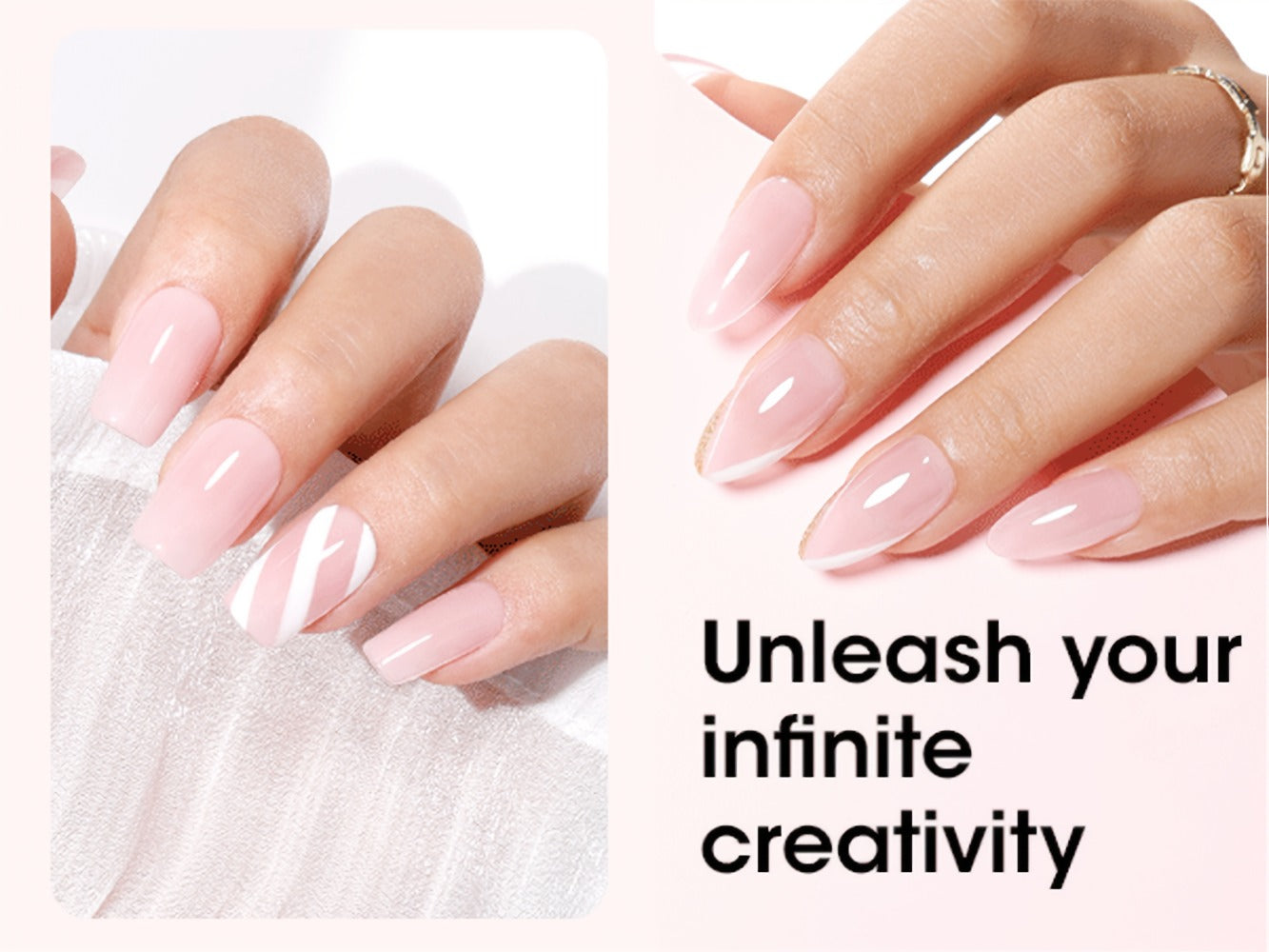 Hard Gel Nail Extension Builder Gel 7-in-1 Self-Leveling – 28+ Day Wear, LED UV Cured, 15ml, Clear Pink Nude Baby Pink Milky White, Acrylic Alternative for DIY Salon Manicure Women Nail Technicians