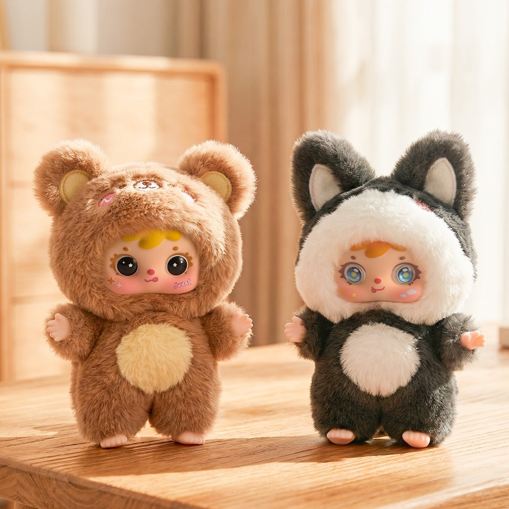 Kawaii Plush Keychain Charm – Cute Pet Healing Doll Rabbit Bear Stuffed Animal Bag Pendant, Random Style, Birthday Gift for Girls & Teens